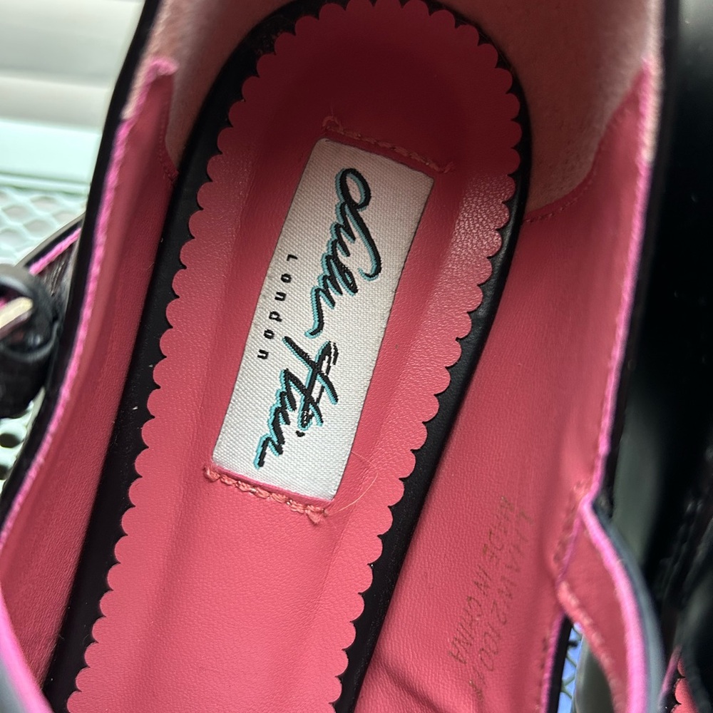 Lulu Hun x Collectif Classic Black Conversation Starters Mary Jane Heel - 8 - Picture 3 of 6